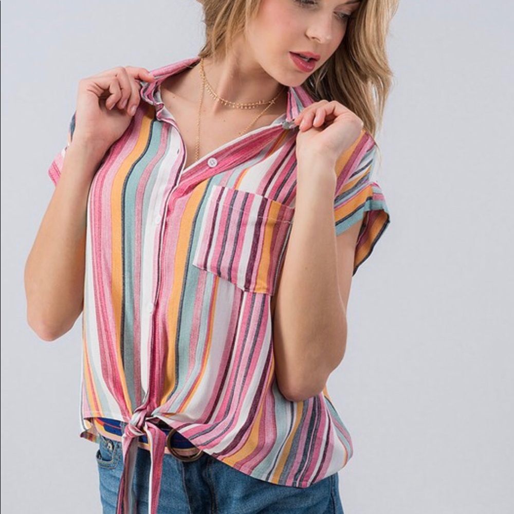 Multi-Color Stripe Top